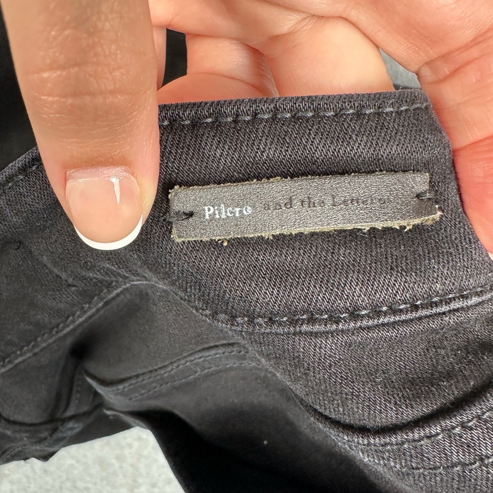 Anthropologie Pilcro And The Letterpress Jeans Sz 28 Mid Rise Black Denim Skinny - Picture 12 of 13